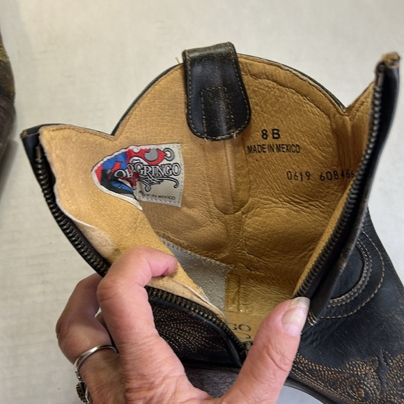 OLD GRINGO 326 LAUREL RUSTIC BEIGE COLOR DARK BROWN OLD SOLES SZ 8B - Picture 7 of 16